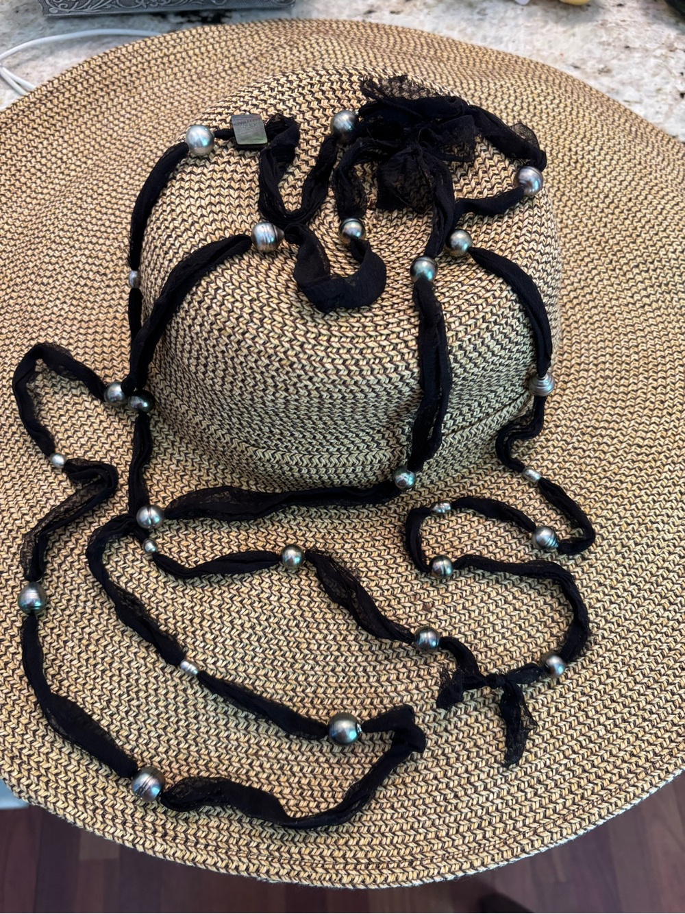 Roger Wan x Maria Calderara Tahitian Pearl Silk Necklace Set- 20 Big Pearls